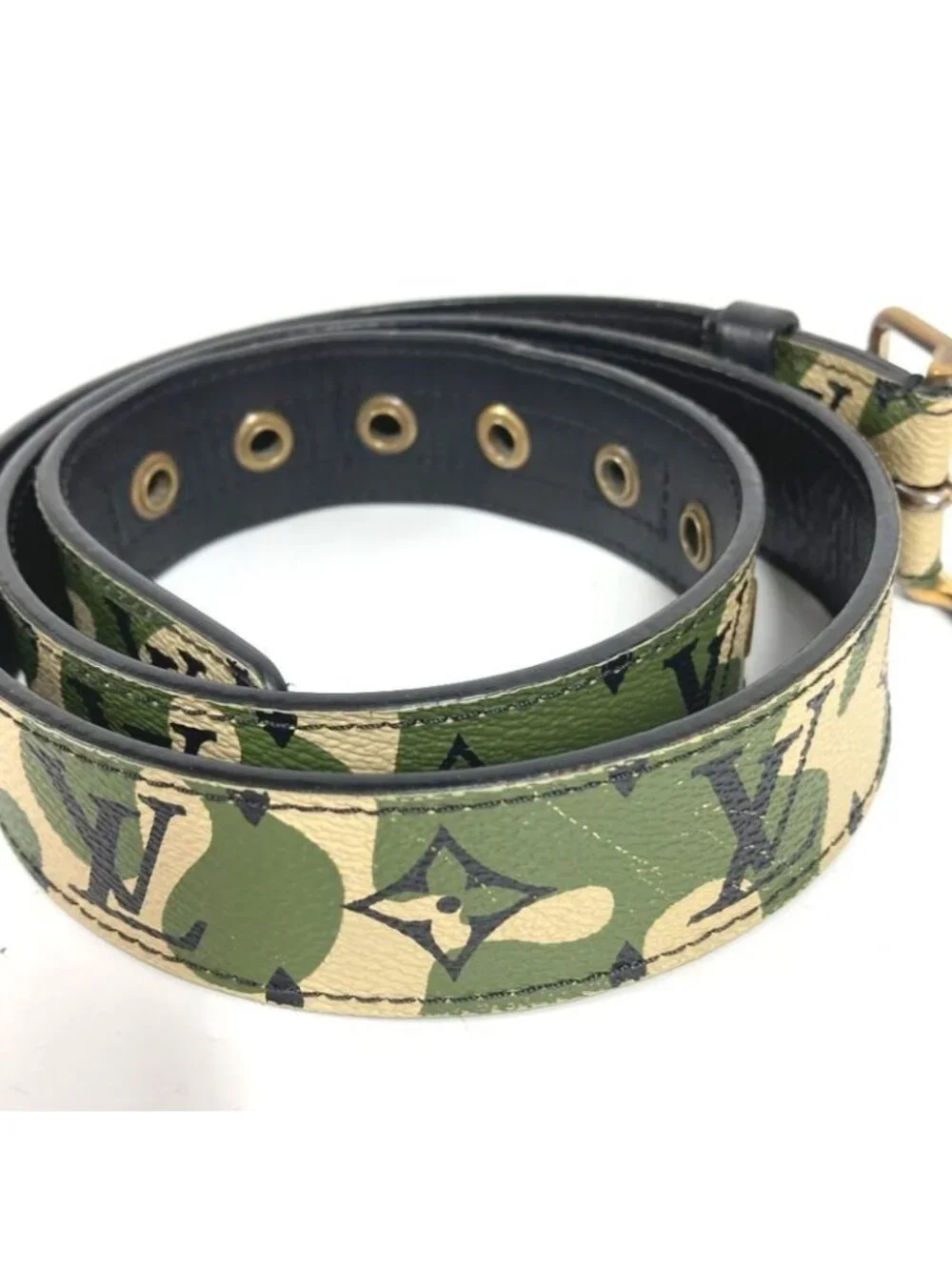 Louis Vuitton Belt Ceinture Monogram Flage Canvas Khaki - Picture 5 of 8